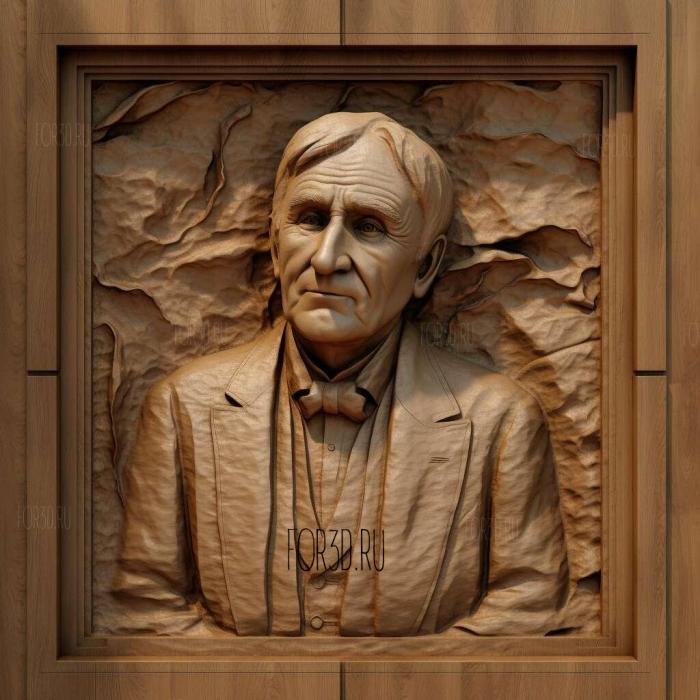 Thomas Edison 4 stl model for CNC